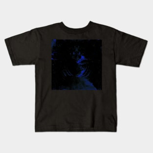 Digital collage and special processing. View from night dreams. Tunnels. Blue. Kids T-Shirt